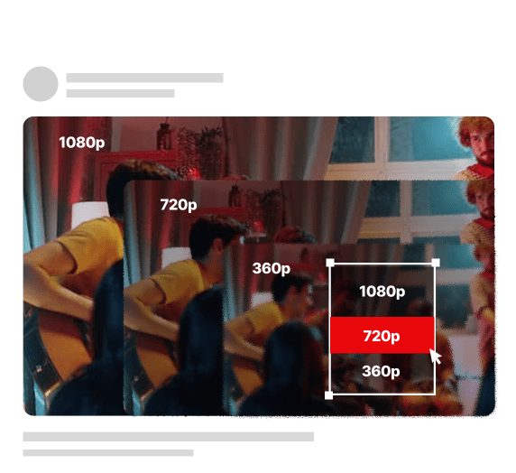 Adaptive bitrate HLS live streaming in Livepush automatically adjusts video quality for smooth playback on any connection.