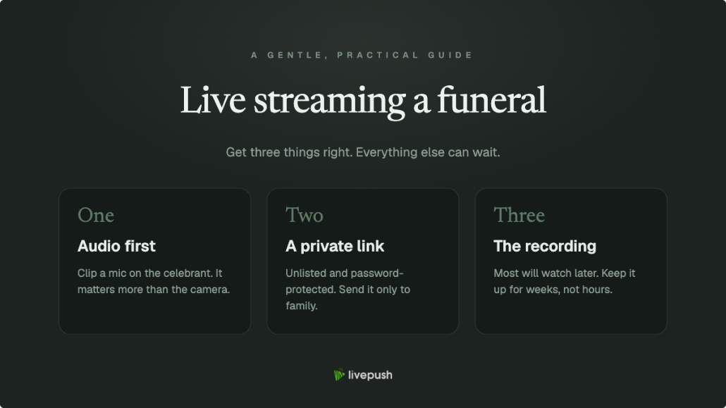 How to Live Stream a Funeral: A Gentle Guide