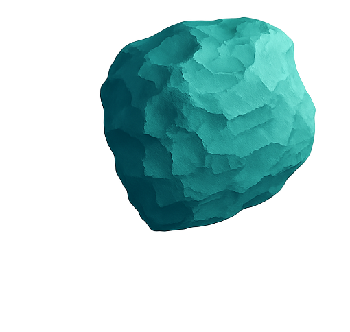 object floating in space in 3d