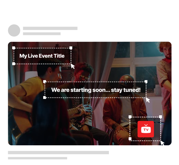 Live player with logo watermark and starting poster overlay